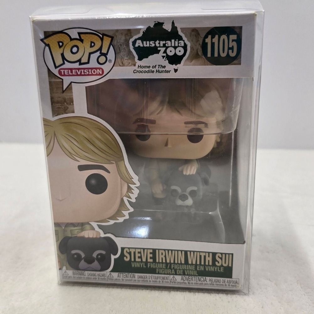 Funko Pop Steve Irwin With Sui Australia Zoo 1105 Vinyl Figure Tan OS